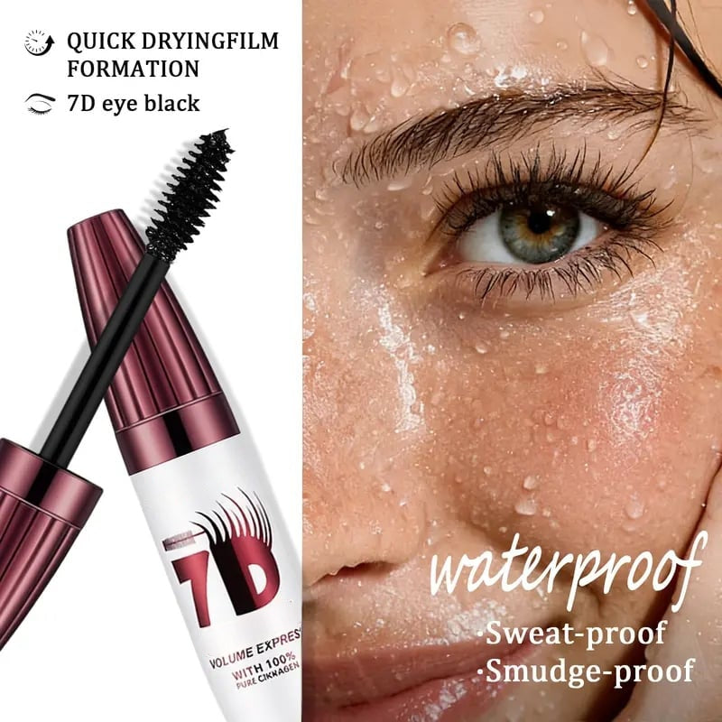 👁️✨ 7D Smudge-Proof! Waterproof Fiber Mascara for Natural Volume.