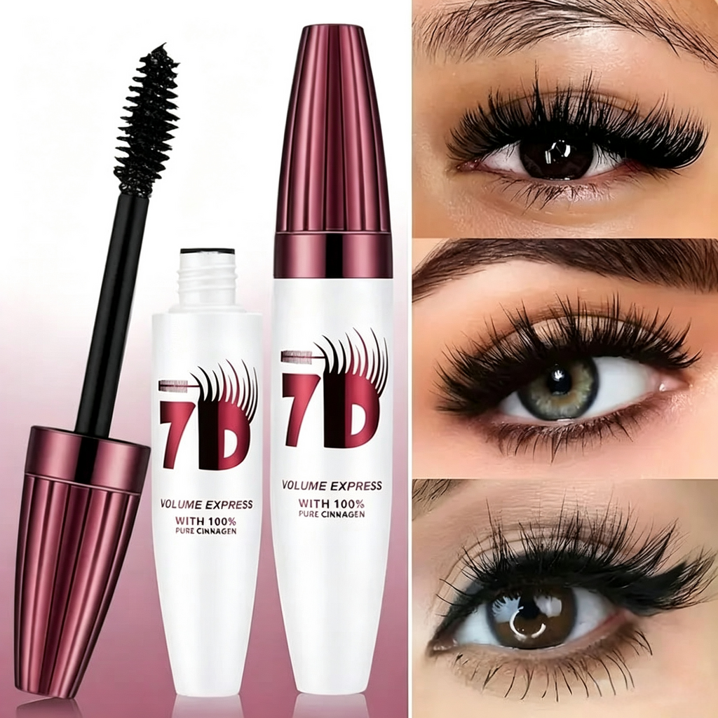👁️✨ 7D Smudge-Proof! Waterproof Fiber Mascara for Natural Volume.
