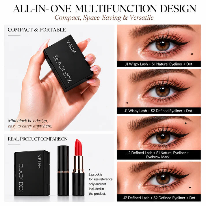 VEILNA BLACK BOX 3-in-1 Lower Lash & Eyeliner Stamp Kit