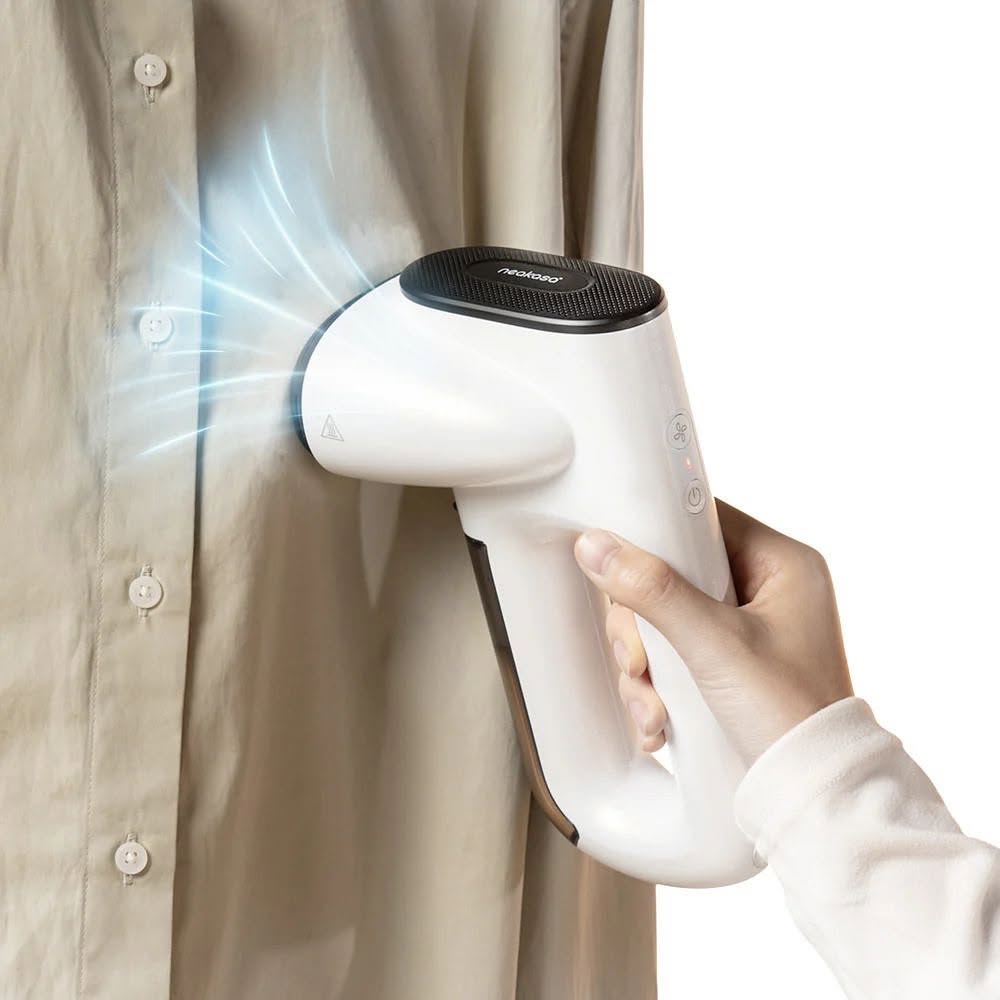Vacuum Suction Steam Iron Strong Suction, Instant Heat in 30 Seconds, One Hand Dual Cooling, Disinfecting and Deodorizing, Quick Drying Wear, Ideal for Travel