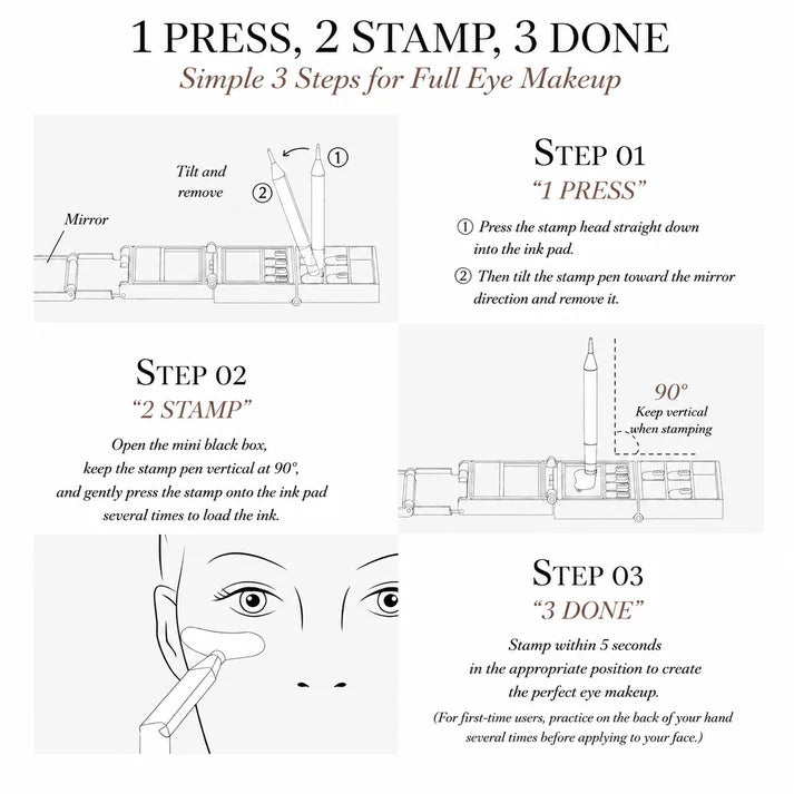 VEILNA BLACK BOX 3-in-1 Lower Lash & Eyeliner Stamp Kit