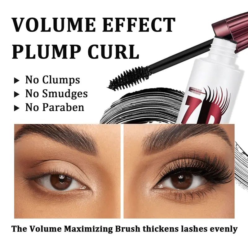 👁️✨ 7D Smudge-Proof! Waterproof Fiber Mascara for Natural Volume.